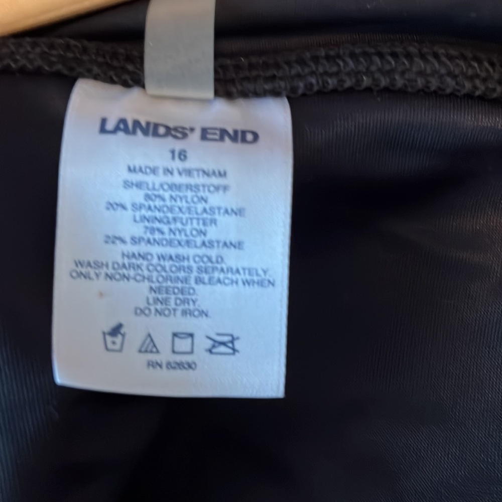 Black Land’s End Swim Mini Skirt size 16 - Picture 2 of 4